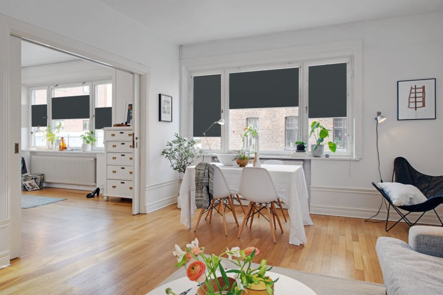 Plissee 1564 Esszimmer Grau