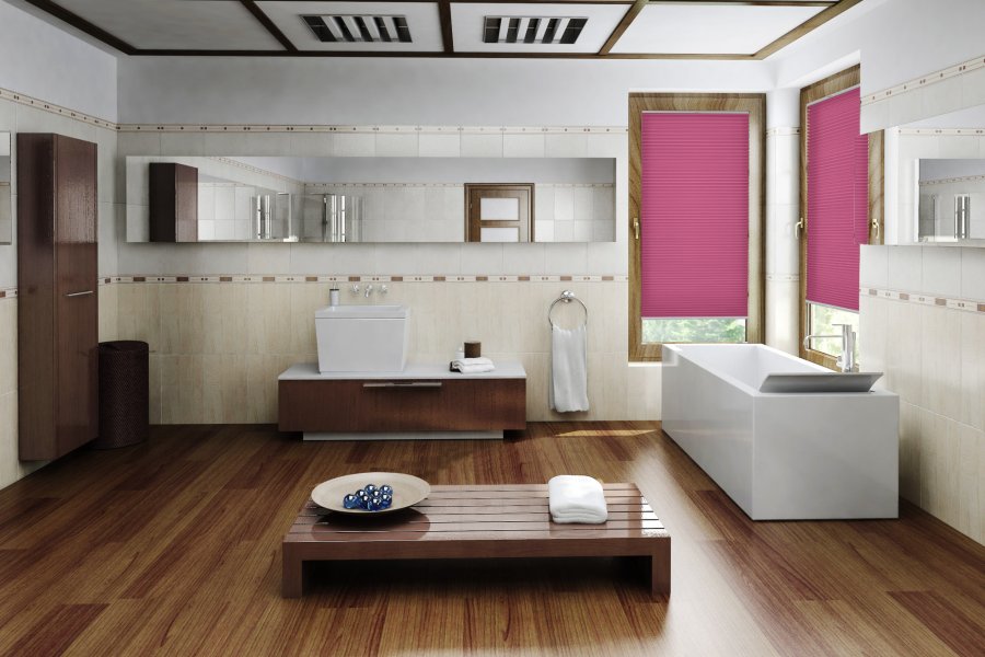 Plissee Cielo Perl 1901 Badezimmer