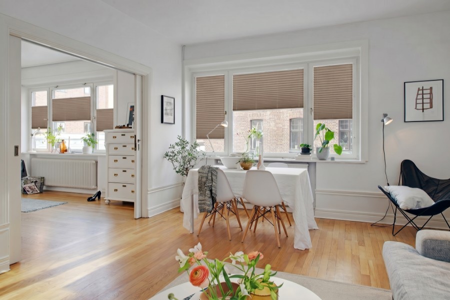Plissee Crush Topar Plus 1642 Esszimmer