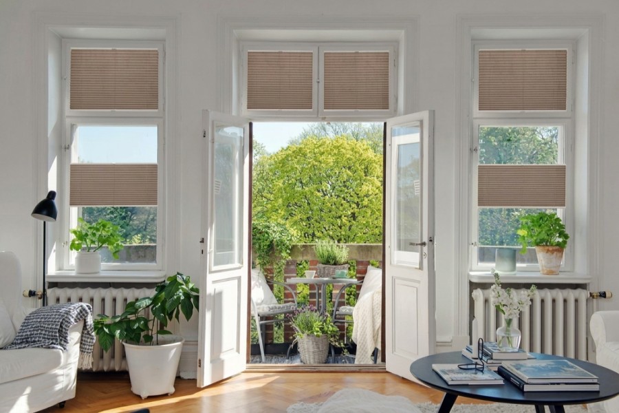 Plissee Crush Topar Plus 1642 Wohnzimmer