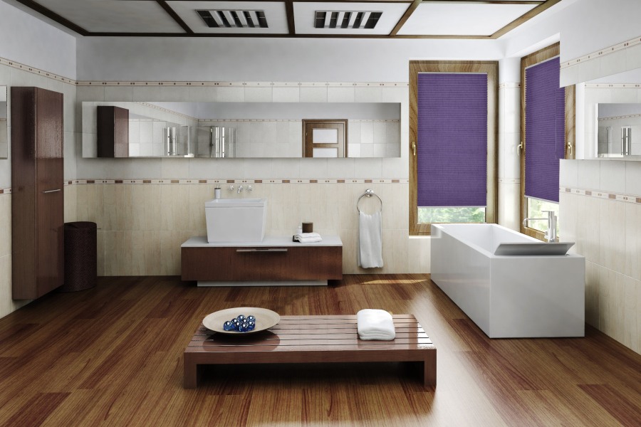 Plissee Crush Topar Plus 1650 Badezimmer