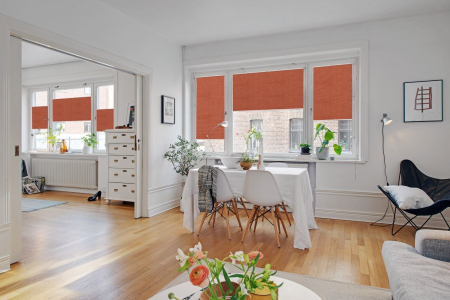 Plissee 1660 Esszimmer Orange