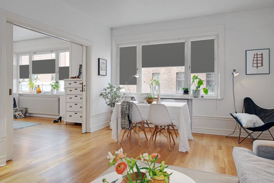 Plissee 1574 Esszimmer Grau