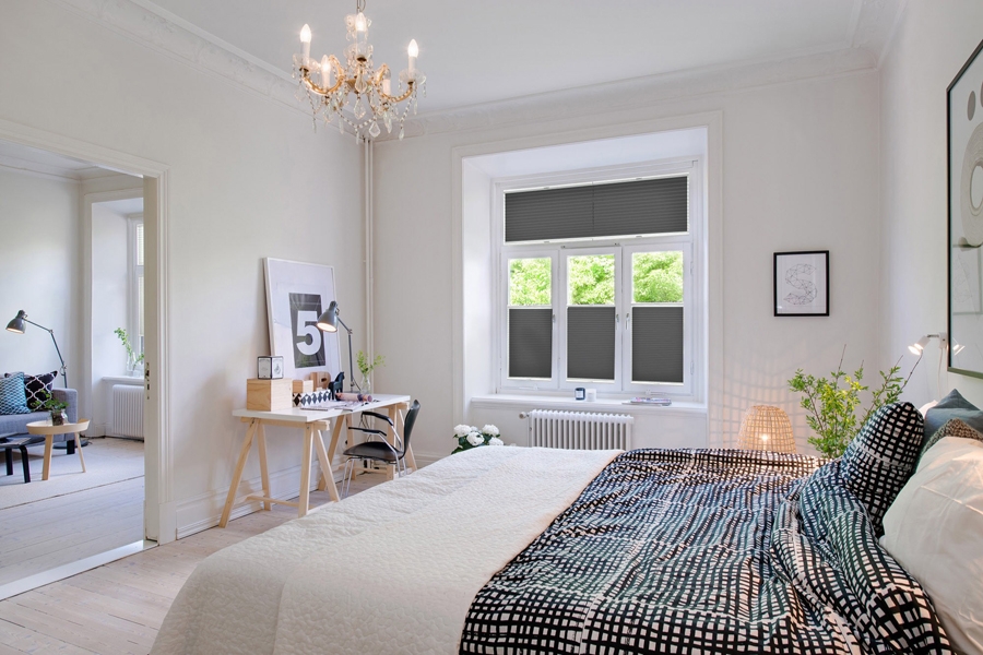 Plissee 4150 Schlafzimmer Grau