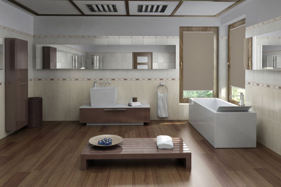 Plissee Duale Blackout 1427 Badezimmer