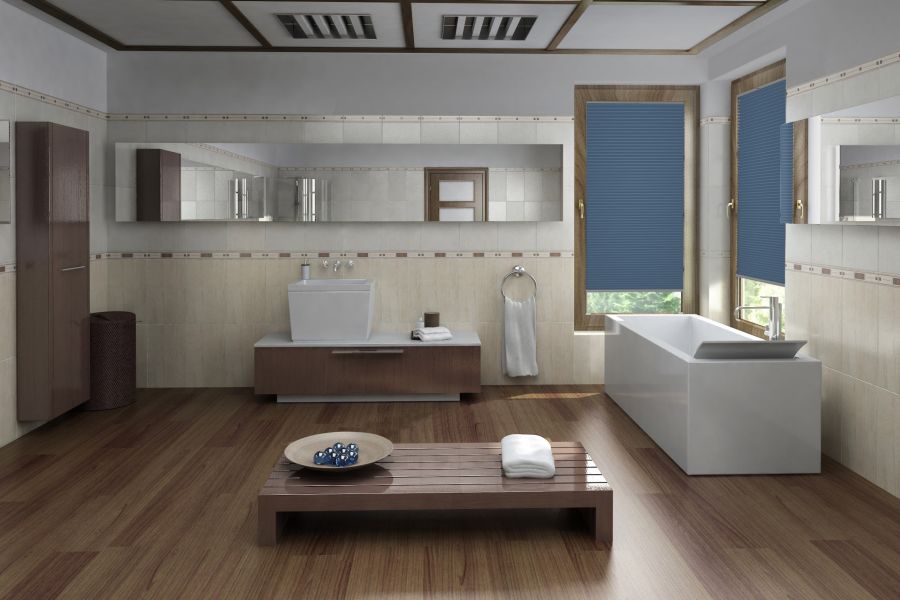 Plissee Duale Blackout 1431 Badezimmer