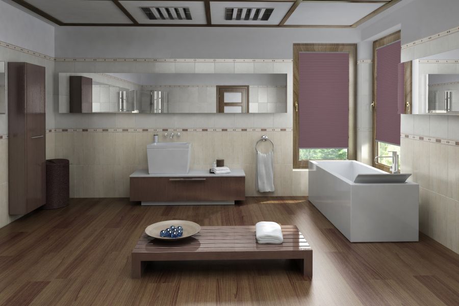 Plissee Duale Blackout 1432 Badezimmer