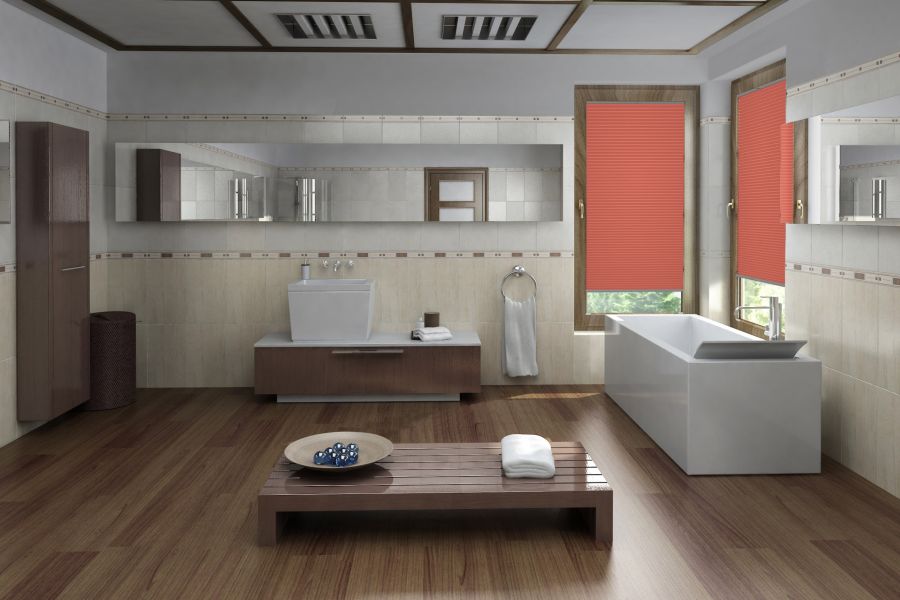 Plissee Duale Blackout 1433 Badezimmer