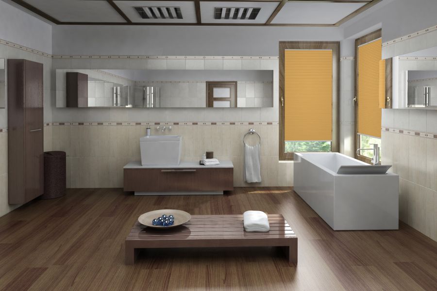 Plissee Duale Blackout 1434 Badezimmer