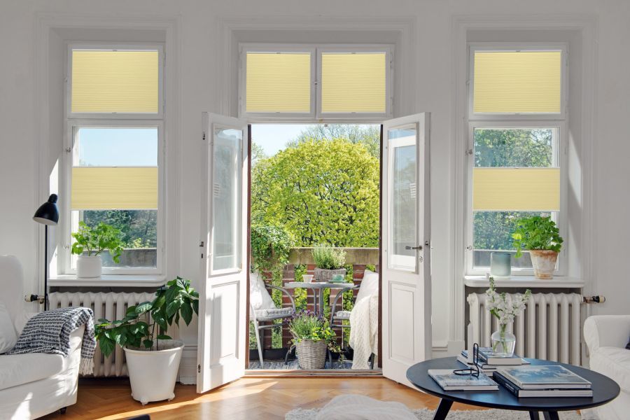 Plissee 1435 Wohnzimmer Gelb