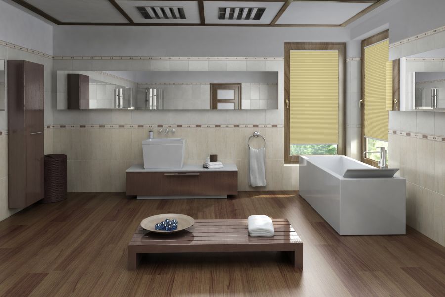 Plissee Duale Blackout 1435 Badezimmer