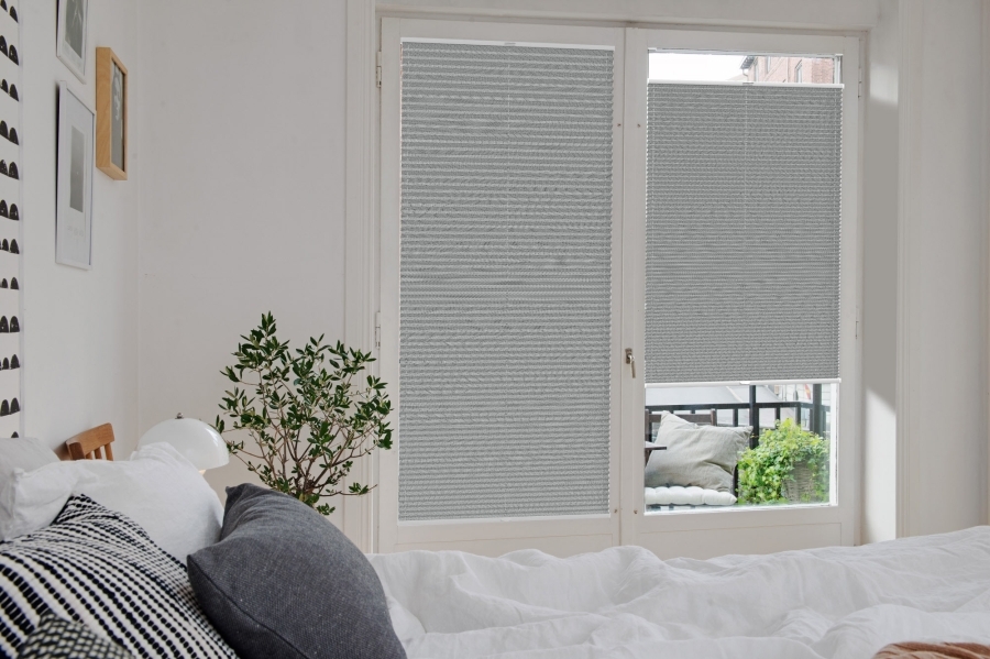 Plissee 2053 Schlafzimmer Grau