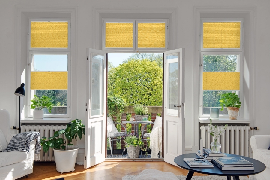 Plissee 2061 Wohnzimmer Gelb