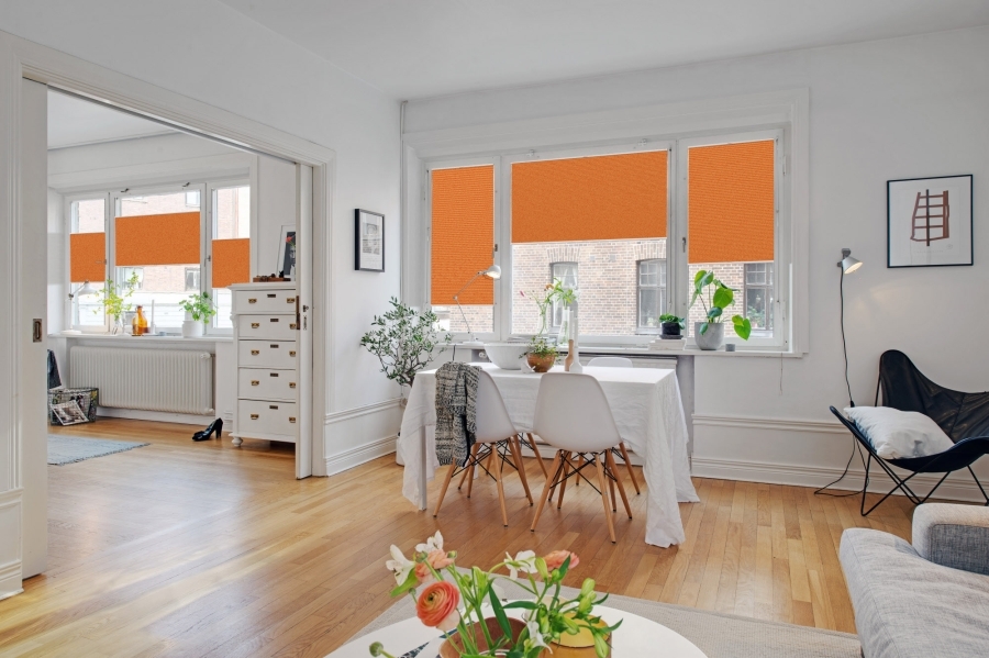 Plissee 2064 Esszimmer Orange