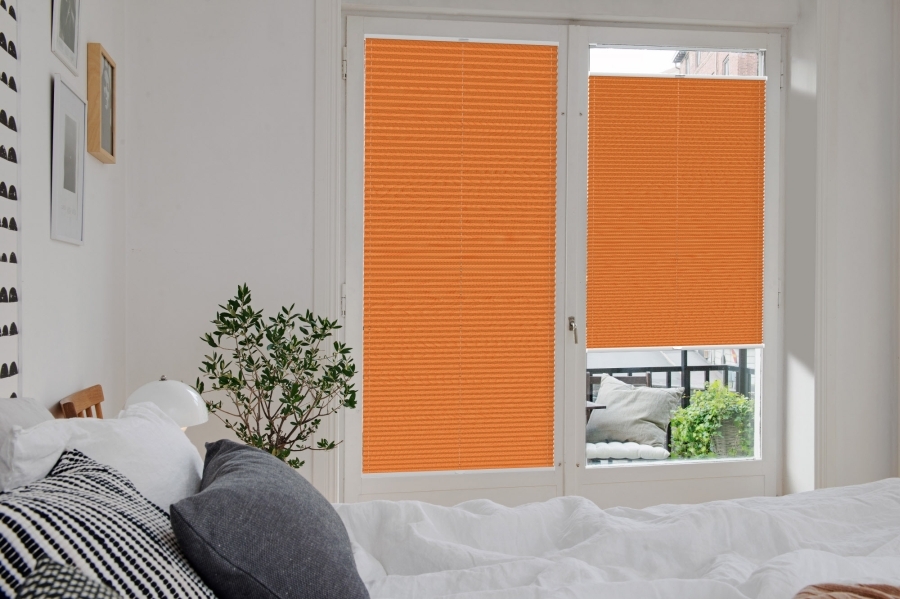 Plissee 2064 Schlafzimmer Orange