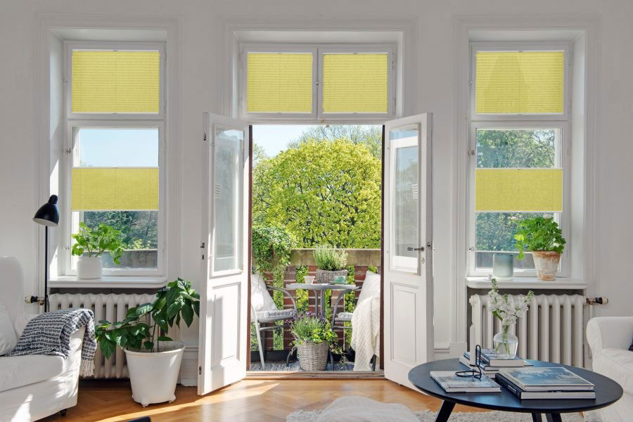 Plissee 1772 Wohnzimmer Gelb