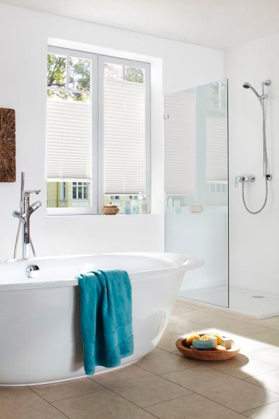 Plissee Freja Perl 1777 Badezimmer