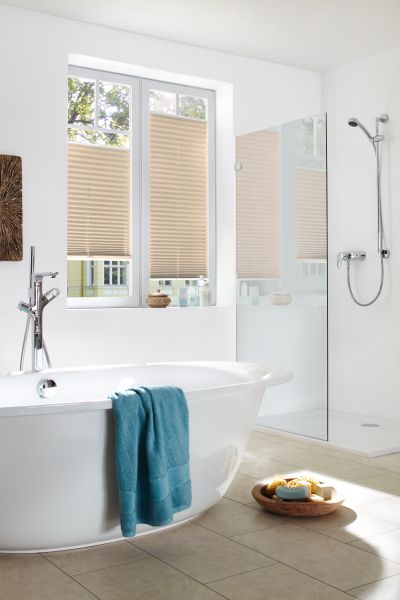 Plissee Freja Perl 1781 Badezimmer