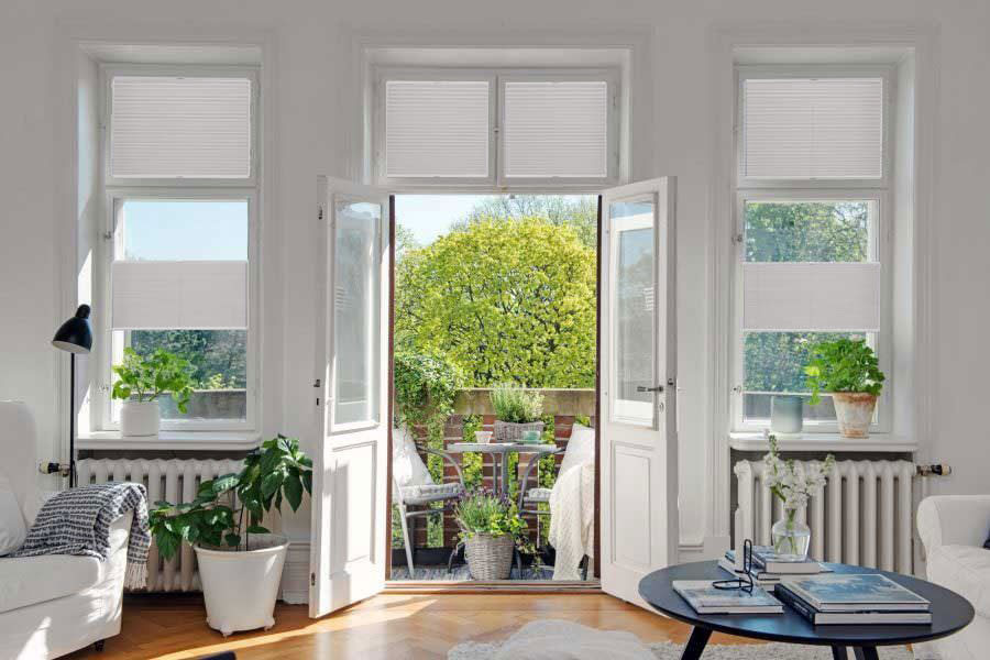 Plissee 1782 Wohnzimmer Grau