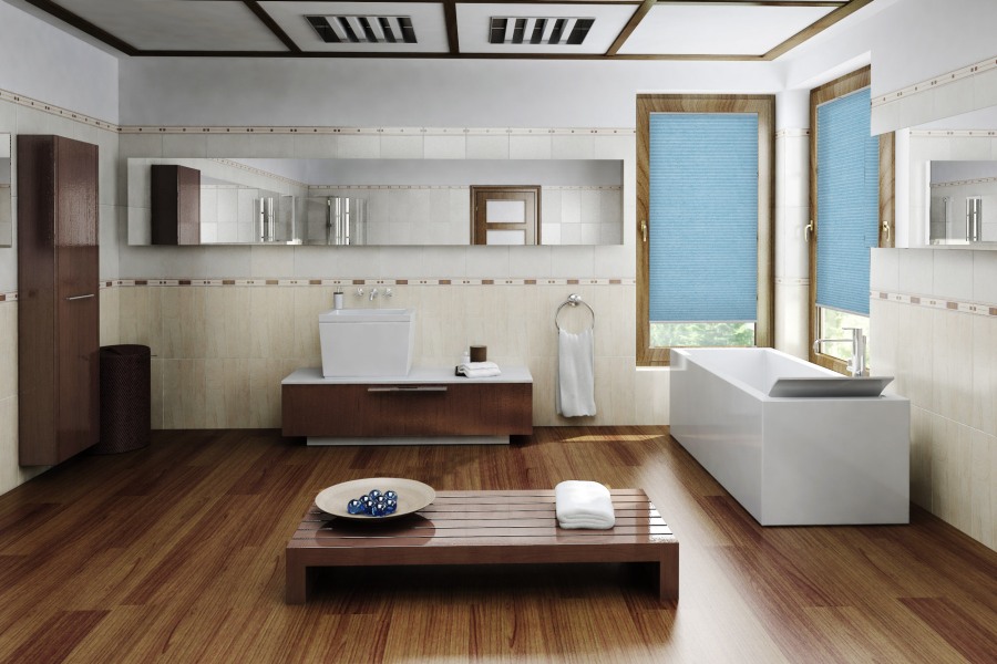 Plissee Freja Perl 1784 Badezimmer