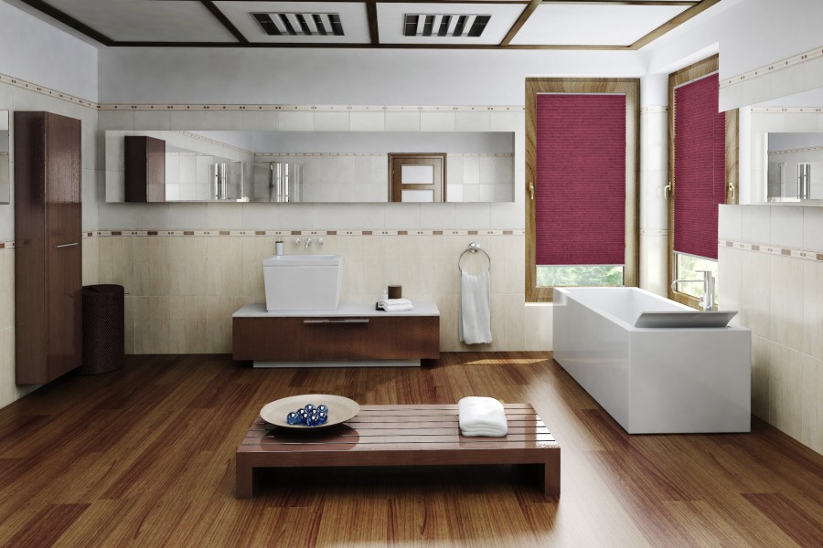 Plissee Freja Perl 1792 Badezimmer