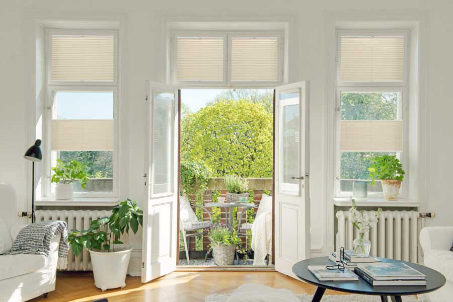 Plissee 1002 Wohnzimmer Beige