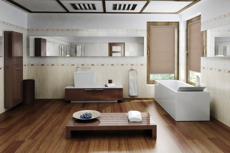 Plissee Gate Perlex 1003 Badezimmer