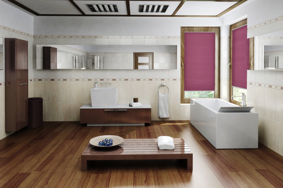 Plissee Gate Perlex 1013 Badezimmer