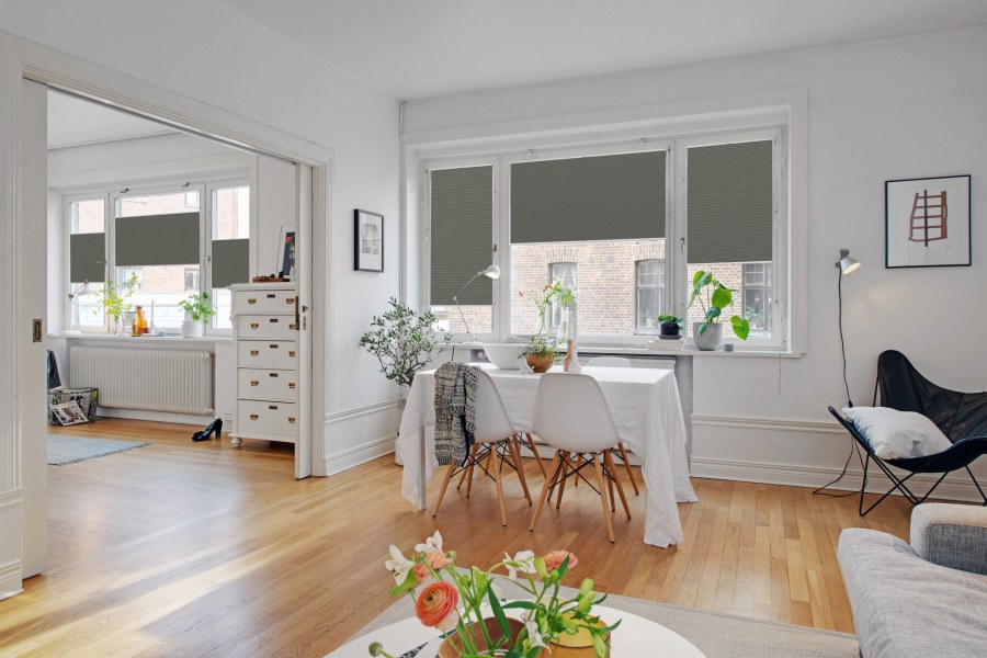 Plissee 1580 Esszimmer Grau