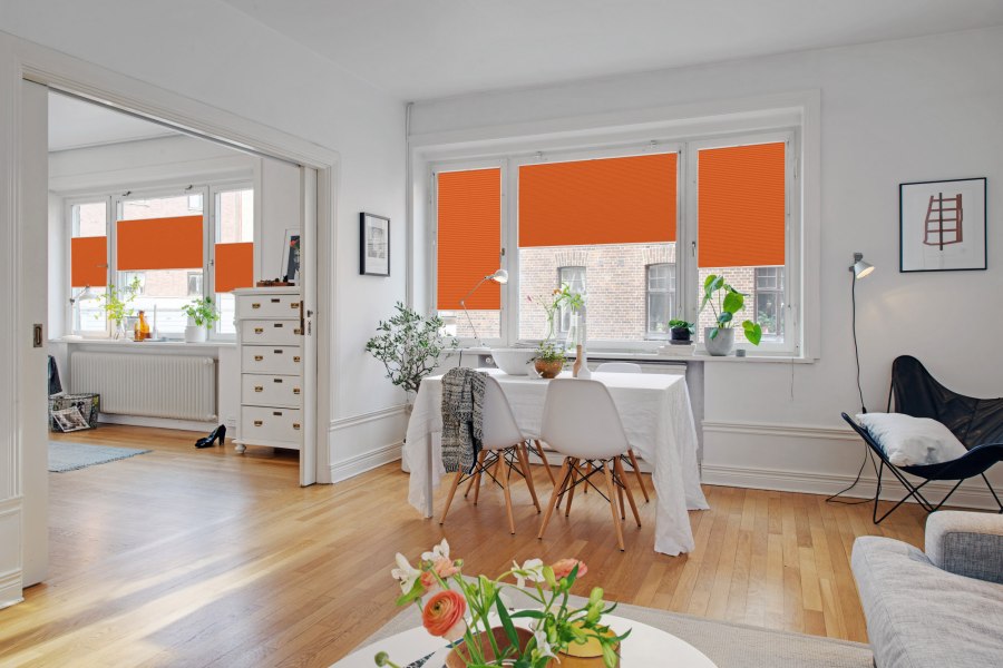 Plissee 1582 Esszimmer Orange