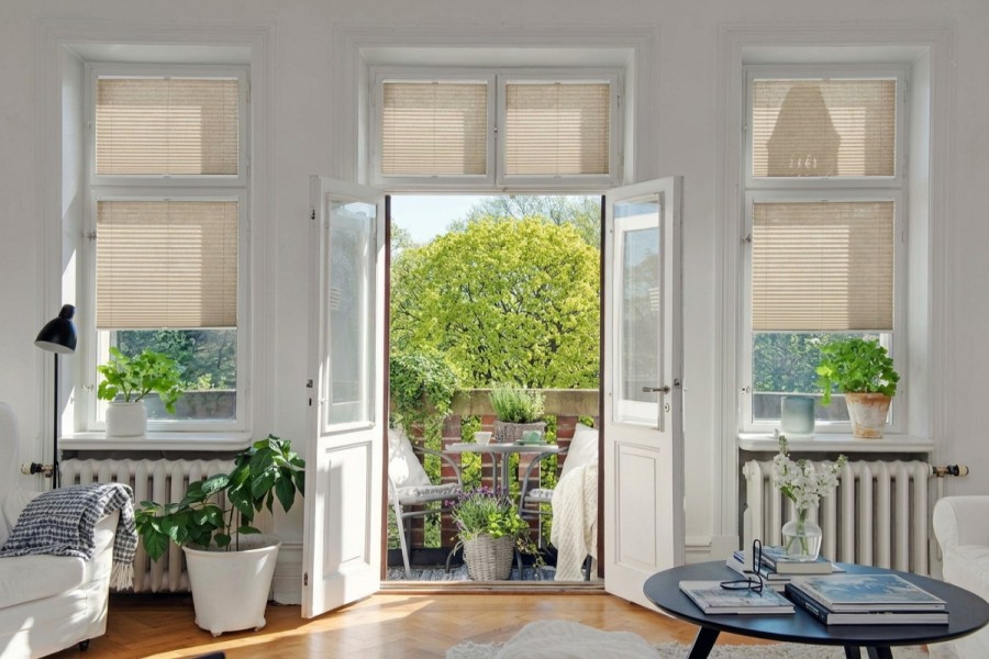 Plissee Lunara 1690 Wohnzimmer