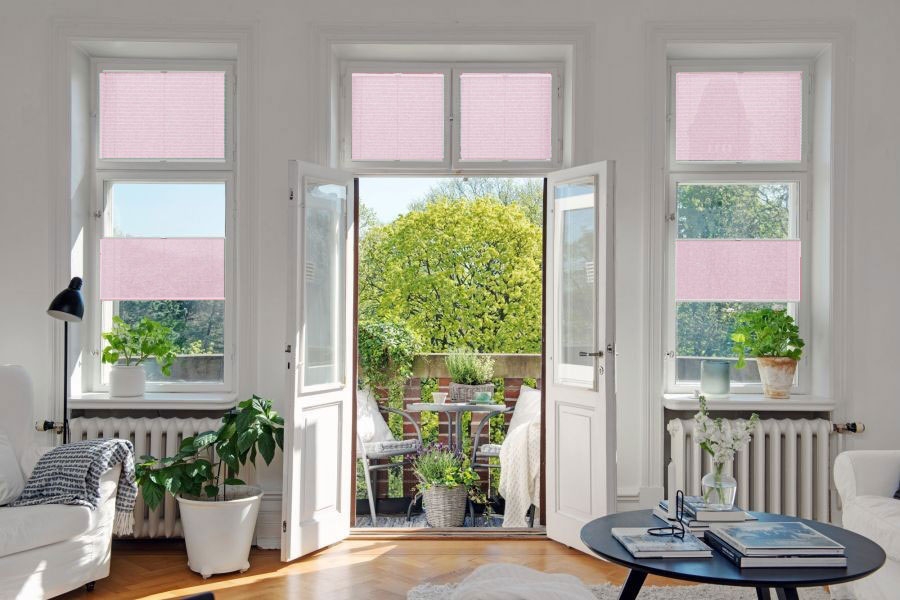 Plissee 4239 Wohnzimmer Lila