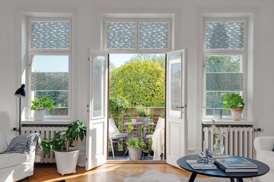 Plissee 1815 Wohnzimmer Grau