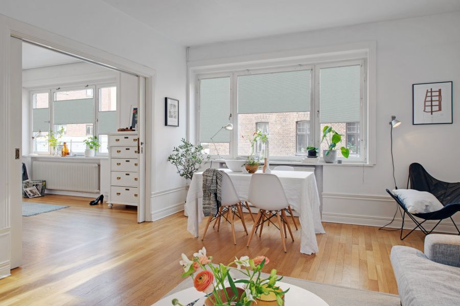 Plissee 1421 Esszimmer Grau