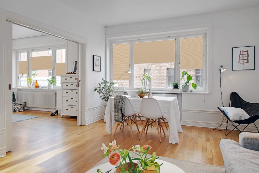 Plissee 1950 Esszimmer Beige