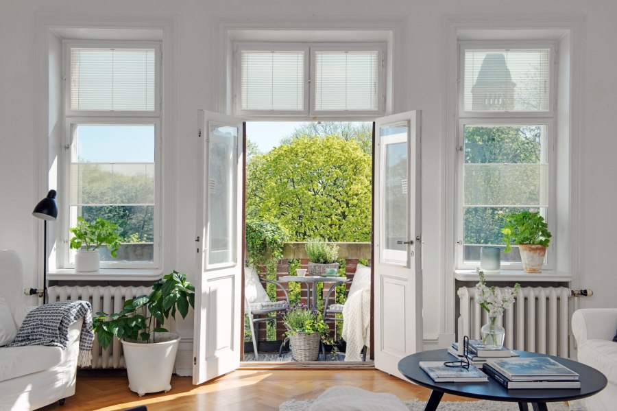 Plissee 1882 Wohnzimmer Weiß