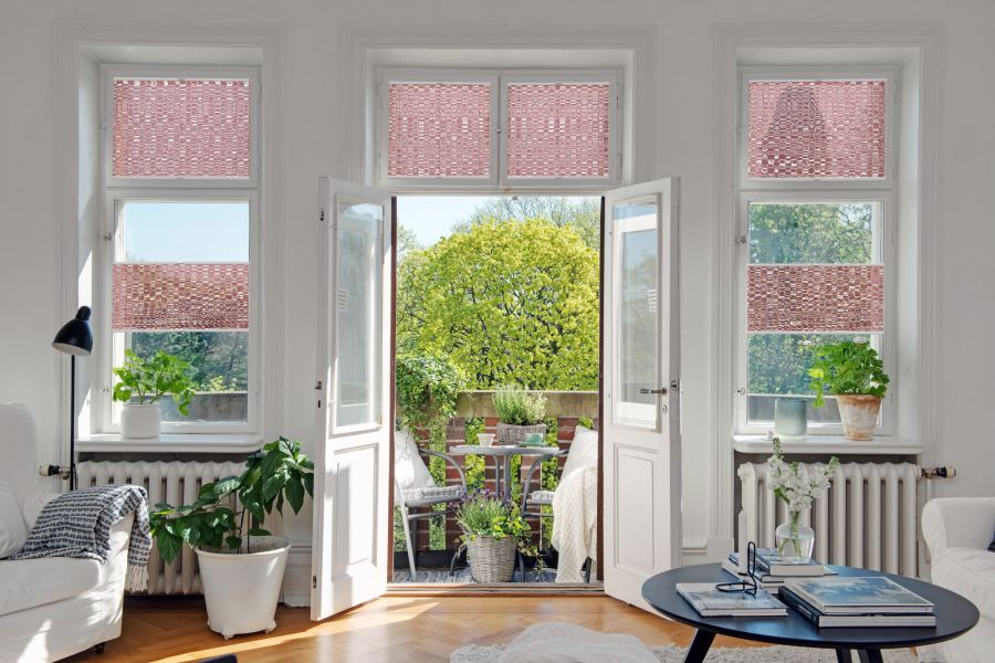 Plissee 1825 Wohnzimmer Rot