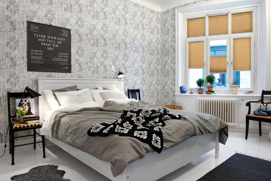 Plissee 4176 Schlafzimmer Braun