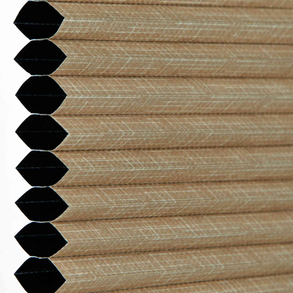 Plissee 4176 Falten Detail Braun