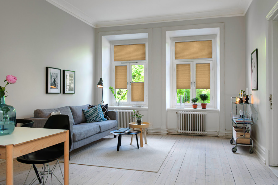 Plissee 4176 Wohnzimmer Braun