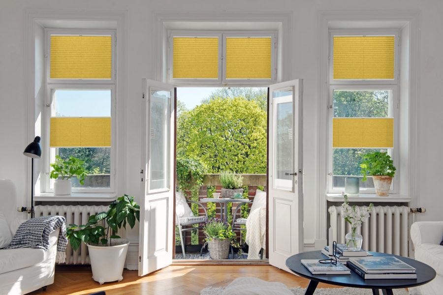 Plissee 1626 Wohnzimmer Gelb