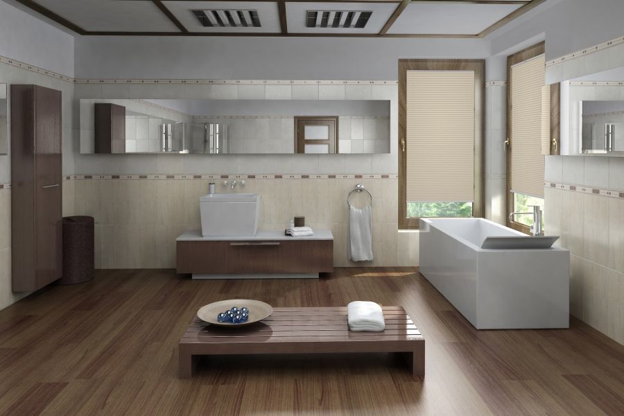 Plissee Shade Pearl 1381 Badezimmer