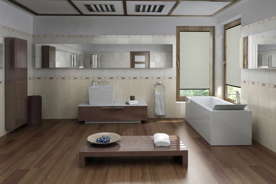 Plissee Shade Pearl 1384 Badezimmer