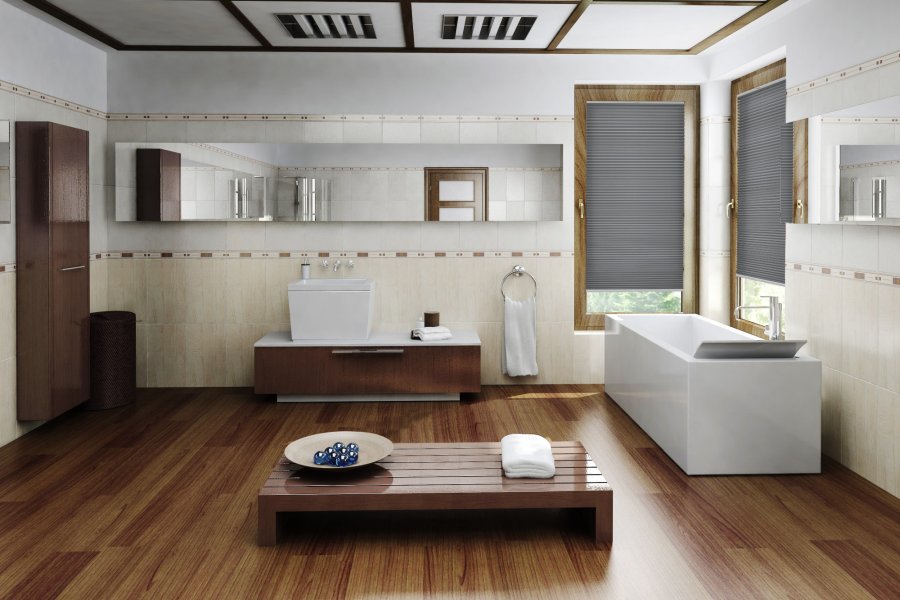 Plissee Shade Pearl 1881 Badezimmer