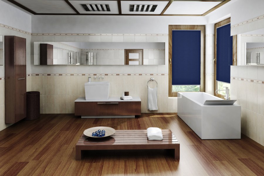 Plissee Tierno 1980 Badezimmer