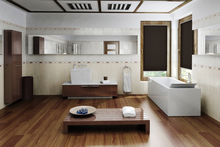 Plissee Tizian Perl 1742 Badezimmer