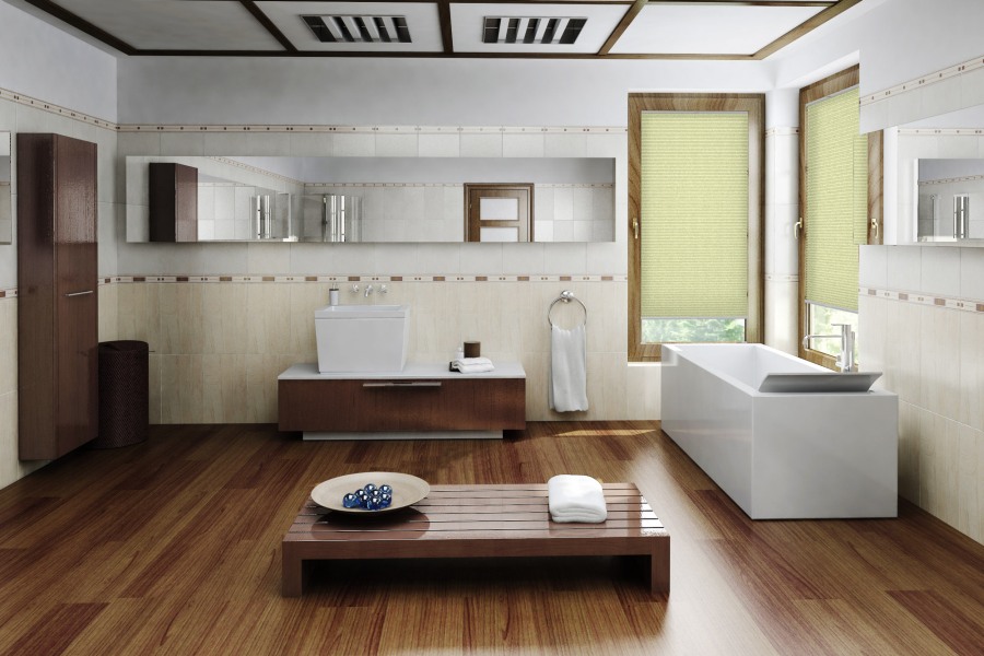 Plissee Tizian Perl 1744 Badezimmer
