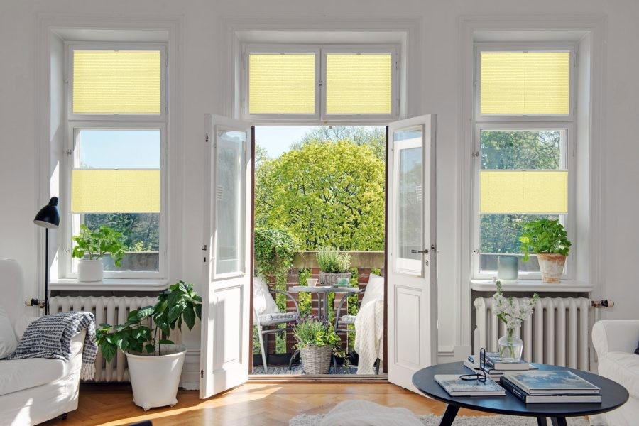 Plissee 1744 Wohnzimmer Gelb