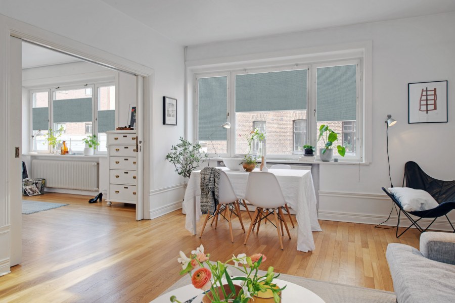 Plissee 1629 Esszimmer Grau