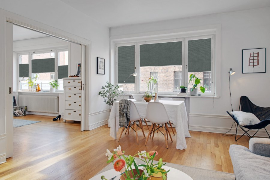 Plissee 1630 Esszimmer Grau
